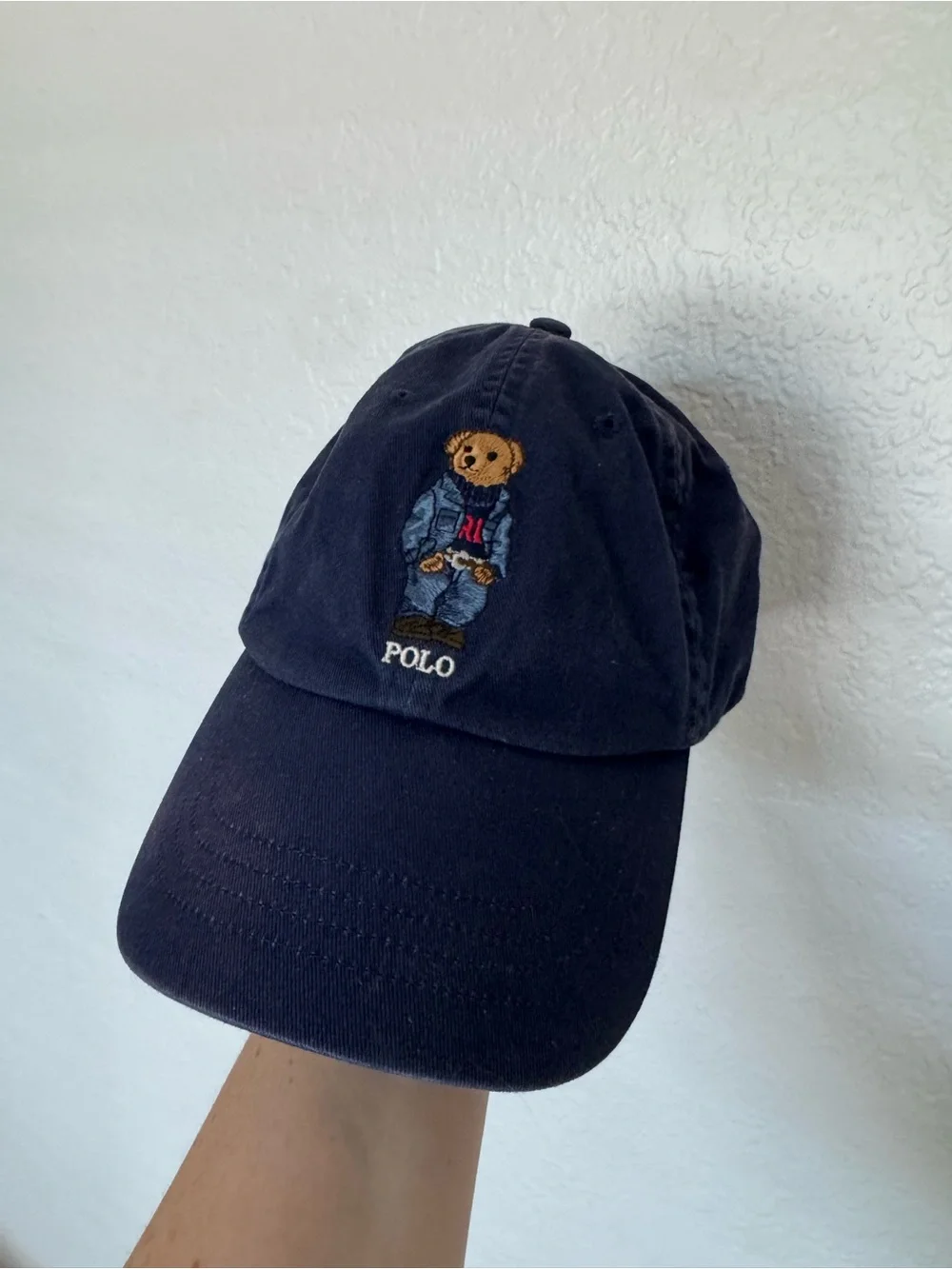 Ralph Lauren Navy Embroidered Polo Bear Cap